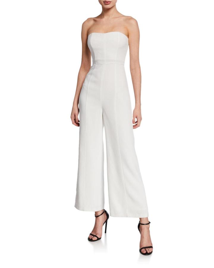 Paola Strapless Flared Jumpsuit
