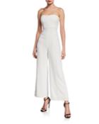 Paola Strapless Flared Jumpsuit