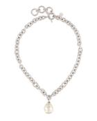 Baroque Pearl Pendant Necklace, White