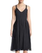 Cutaway-gilet Monili-trim Dress