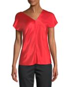 Asymmetric-neck Cap-sleeve