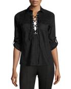 Faux-suede Lace-up