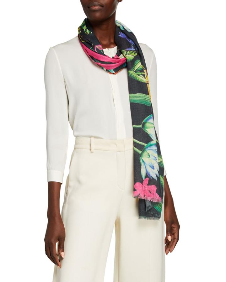 Fall Floral Cashmere/silk
