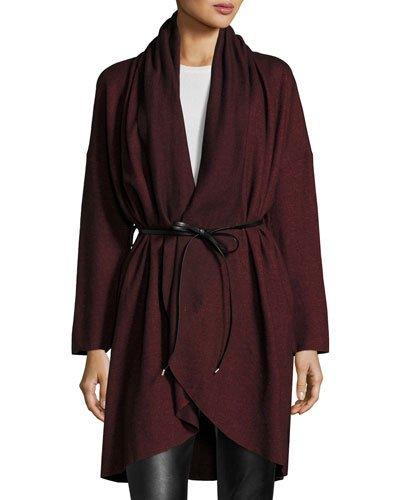 Falling Out Wool-blend Cardigan W/ Belt,
