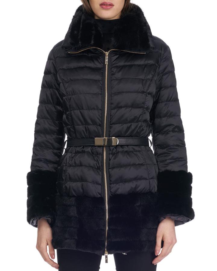 Apres-ski Down-fill Jacket With Mink Fur Details