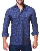 Men's Einstein Camouflage Blue Shaped-fit