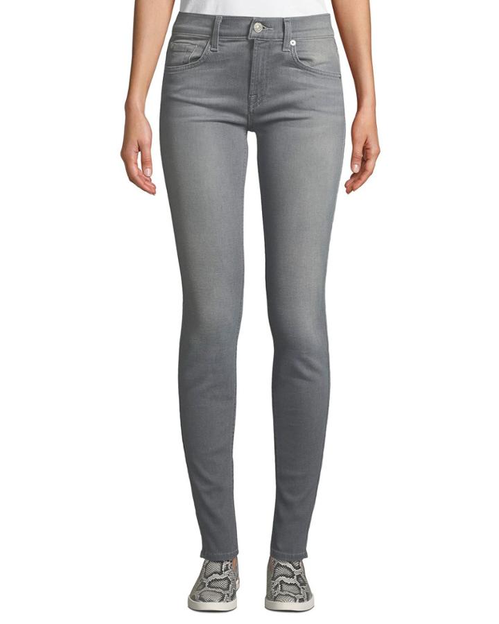 Gwenevere Mid-rise Ankle Jeans, Gray