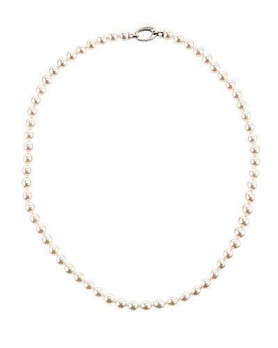 Round White Pearl Necklace,
