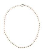 Round White Pearl Necklace,