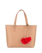 Borsa Faux-leather Fuzzy Heart Bag