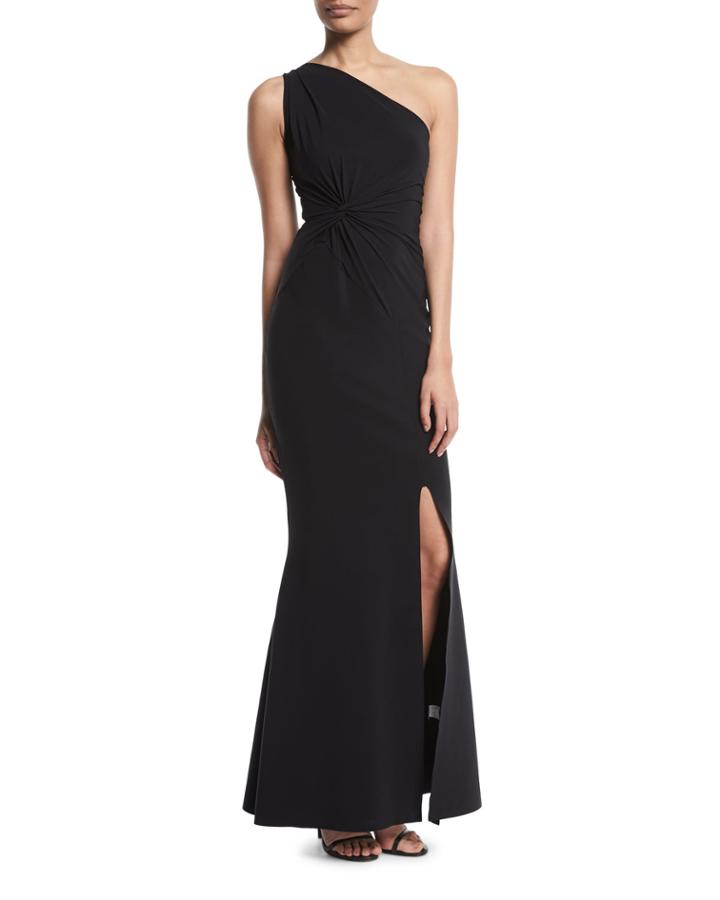 Mariela One-shoulder Knot Gown