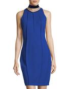 Bristol Beaded-choker Ponte Dress