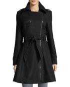 Wool-blend Belted Coat