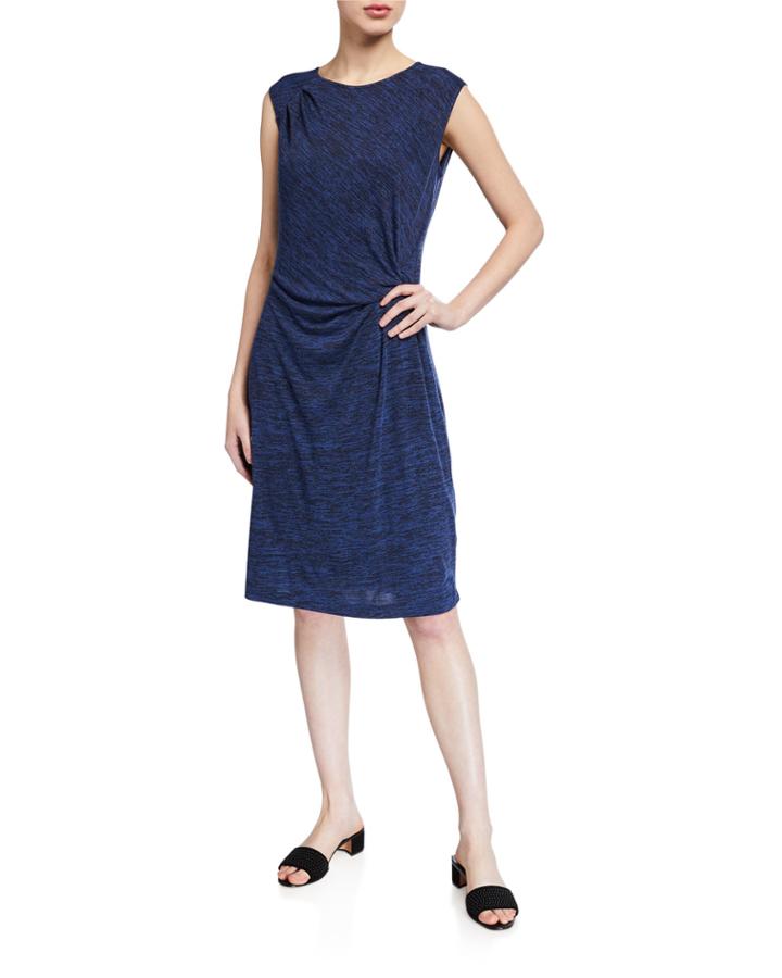 Every Occasion Melange Knit Twist Dress