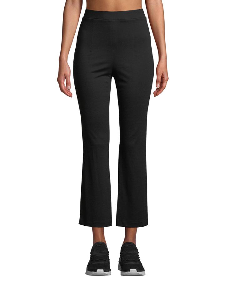 High-waist Cropped Active Pants W/