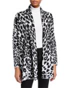 Animal-print Wrap Cardigan