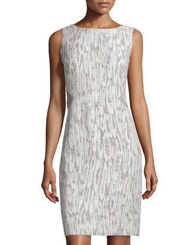 Dixie Printed Sleeveless Sheath Dress, Osprey/multi