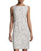 Dixie Printed Sleeveless Sheath Dress, Osprey/multi