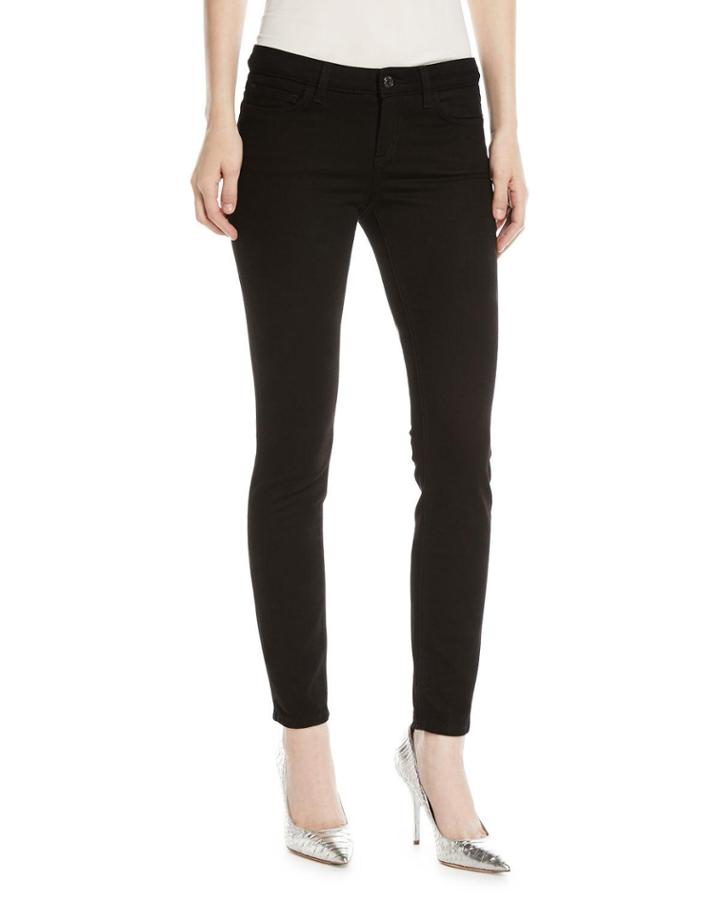 Skinny Jeans With Heart Embroidery On Back Pockets