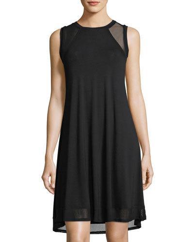 Mesh-inset High-low Tank Dress