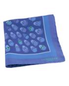 Men's Skull-print Silk Pocket