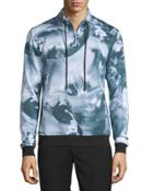 Motion College Zip-front Pullover, Black/multi