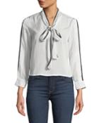 Bow & Ridge Tie-neck Blouse