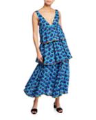 Leela Tiered Long Chanderi Dress