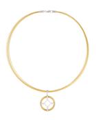 Spring Coil Cable & Diamond Pendant Necklace, Yellow