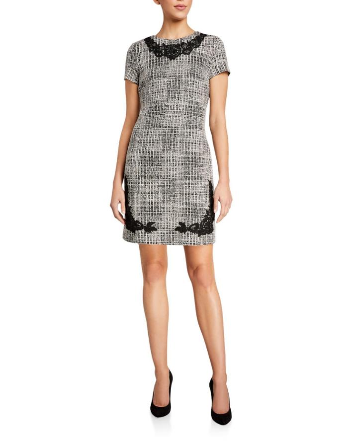 Tweed Dress With Applique