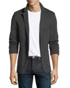 Men's Knit Two-button Blazer, Black