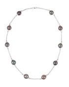 14k Tahitian Pearl Station Necklace,