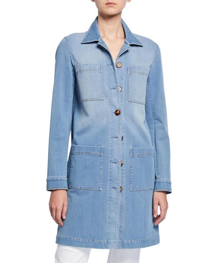 Corinthia 11 Oz Prestige Denim Button-front Jacket