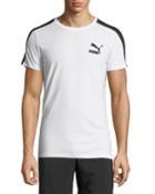 Men's Archive Life Stripe-sleeve Logo Tee, White