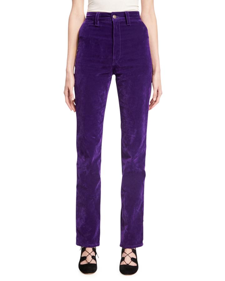Velvet High-rise Disco Jeans, Purple