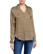 Silky Henley Printed