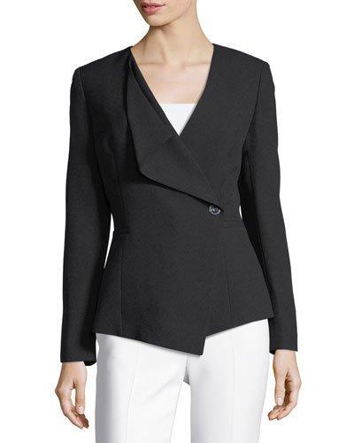 Drape-front Crepe Jacket