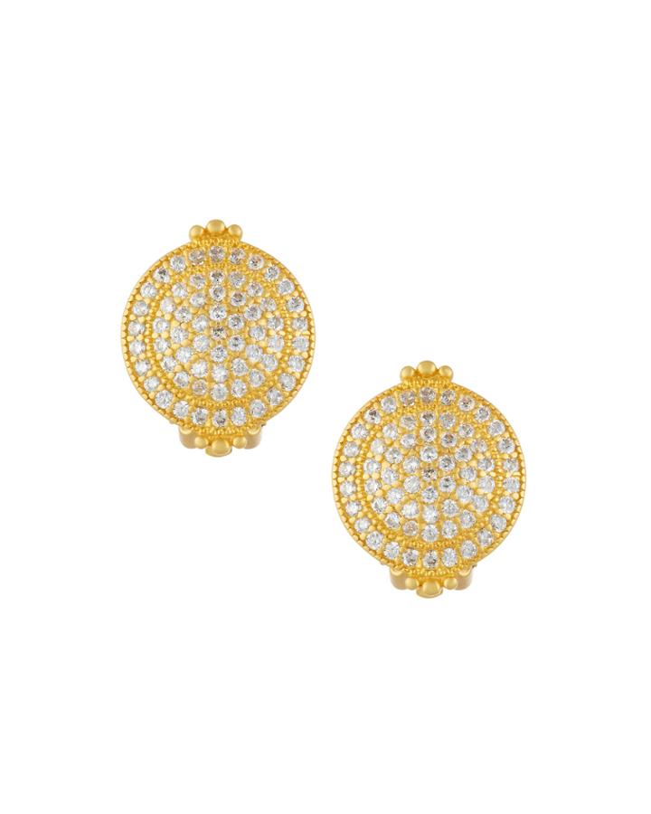 Amazonian Allure Pave Clip-on Earrings