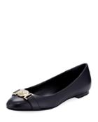 Leather Ballet Flats With