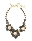 Faceted Resin Flower Statement Necklace