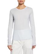 Essential Crewneck Long-sleeve Combed Cotton T-shirt