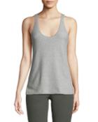 Scoop-neck Cotton Cashmere Tank