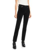 Corduroy Double Needle High-rise Jeans
