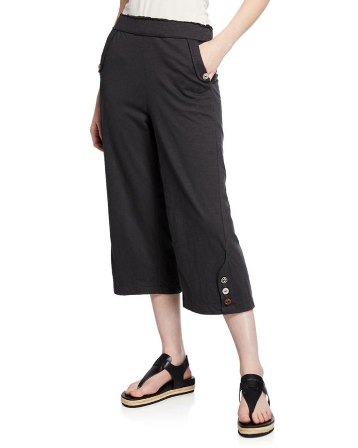 Petite Bolivia Button Detail Capris