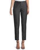 Micro Diamond-jacquard Straight-leg Pants
