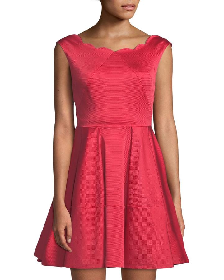 Cordelia Scalloped Fit & Flare Gown