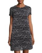 Kayte Lace-overlay Dress, Rich Black