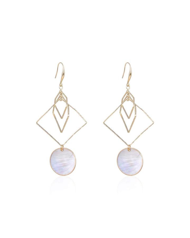Mardsen Shell Pearl Drop Earrings