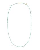 Delicate Hue 24k Emerald & Topaz Beaded Necklace,