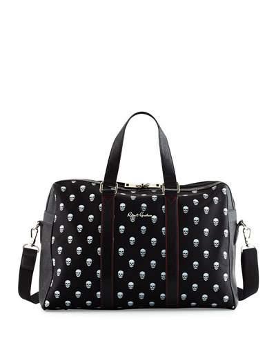 Skull-print Overnight Bag, Black